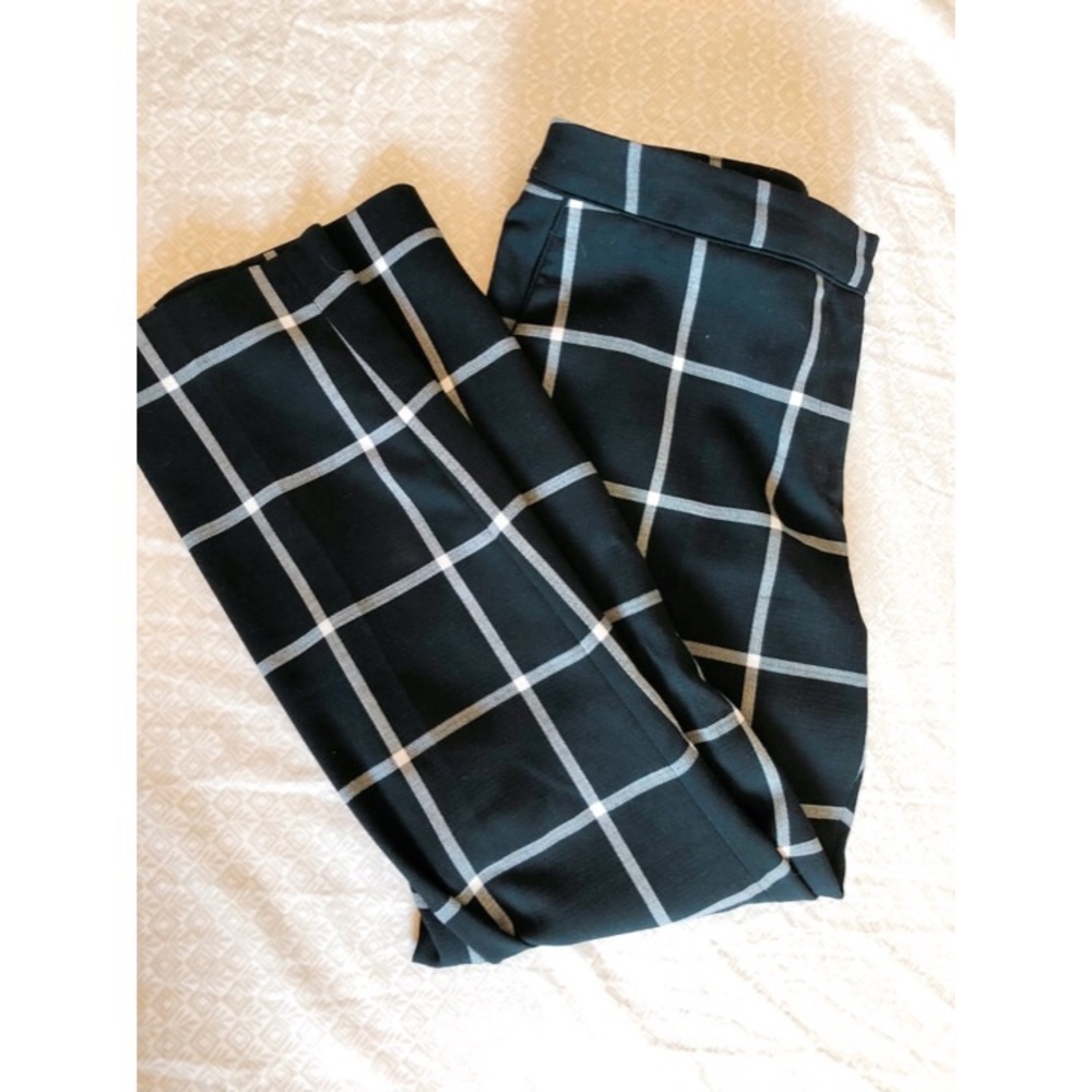 H&M plaid cropped pants